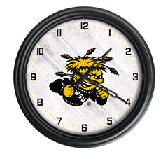 Wichita State Shockers Logo LED Outdoor Clock by Holland Bar Stool Company Home Sports Decor Gift Idea