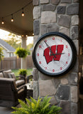 Wisconsin Badgers W Logo LED Clock | LED Outdoor Clock