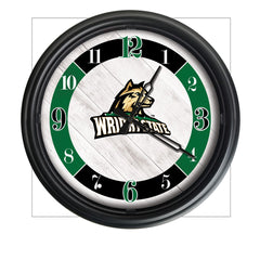 Wright State University Raiders Officially Licensed Logo Indoor - Outdoor LED Wall Clock 