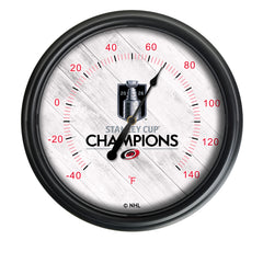 Carolina Hurricanes 2026 Stanley Cup Champions Logo LED Thermometer | LED Outdoor Thermometer 2026 Stanley Cup Championship