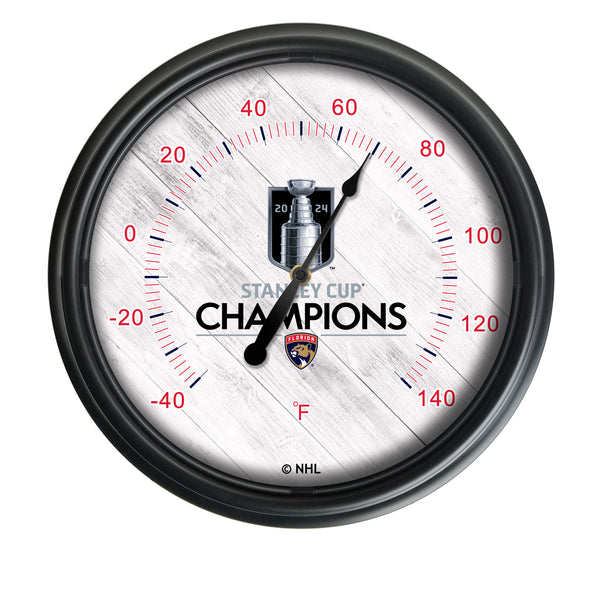 Florida Panthers 2024 Stanley Cup Champions Logo LED Thermometer | LED Outdoor Thermometer 2024 Stanley Cup Championship