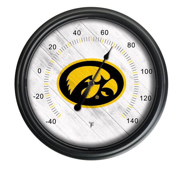 University of Iowa Logo LED Thermometer | LED Outdoor Thermometer