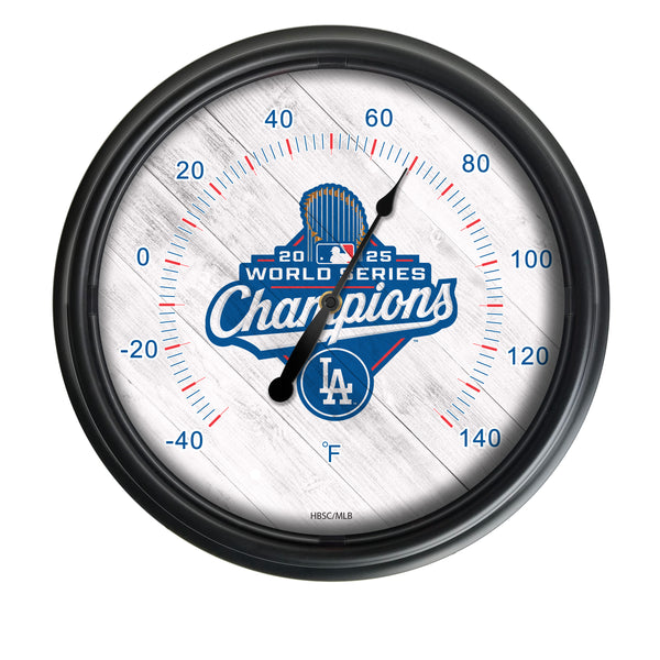 Los Angeles Dodgers 2025 World Series Champions Logo LED Thermometer | LED Outdoor Thermometer Los Angeles Dodgers World Series Champions