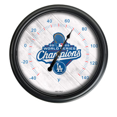 Los Angeles Dodgers 2024 World Series Champions Logo LED Thermometer | LED Outdoor Thermometer Los Angeles Dodgers World Series Champions