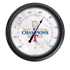 Texas Rangers 2023 World Series Champions Logo LED Thermometer | LED Outdoor Thermometer 2023 World Series Championship