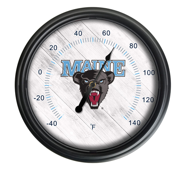 University of Maine Logo LED Thermometer | LED Outdoor Thermometer
