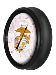 Traditional Red and Yellow Eagle United States Marine Corps LED Thermometer | LED Outdoor Thermometer