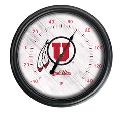 University of Utah Officially Licensed Logo Indoor - Outdoor LED Thermometer