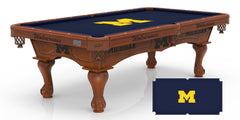 University of Michigan Officially Licensed Logo Pool Table