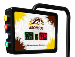 Western Michigan University Broncos Logo Electronic Shuffleboard Table Scoring Unit