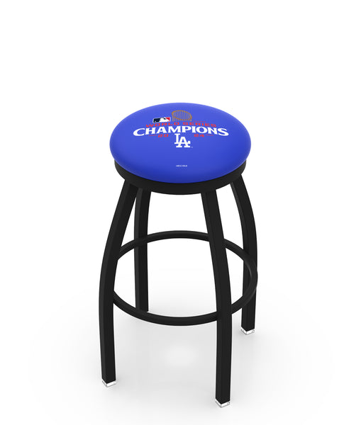 Los Angeles Dodgers 2024 World Series Champions  Swivel Counter Stool L8B2B Backless Bar Stool | Los Angeles Dodgers World Series Champion Backless Counter Bar Stool