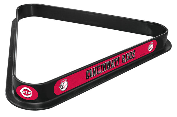 Cincinnati Reds Billiard Triangle Rack | MLB Cincinnati Reds Team Logo Pool Table Triangle