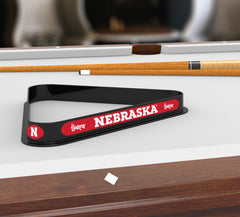 University of Nebraska Billiard Triangle Rack | NCAA College University of Nebraska Team Logo Pool Table Triangle