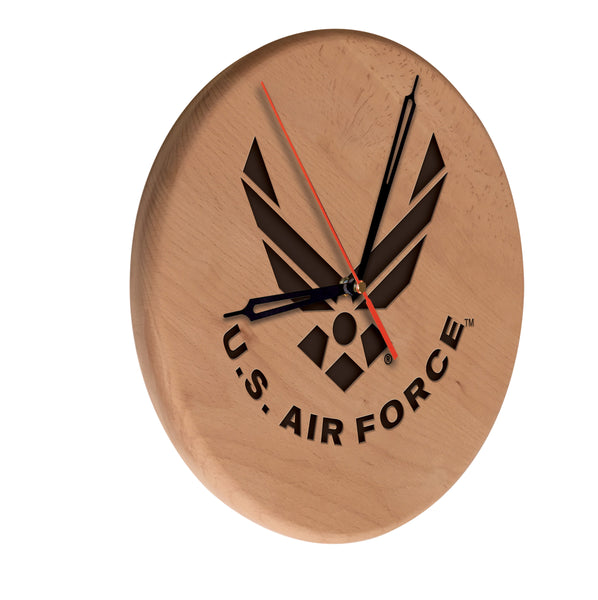 United States Air Force Laser Engraved Wood Clock