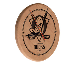 Anaheim Ducks Laser Engraved Wood Clock