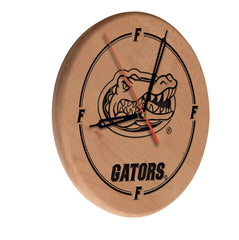 University of Florida Gators Engraved Wood Clock