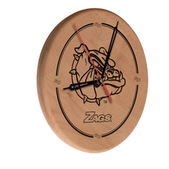 Gonzaga Bulldogs Engraved Wood Clock