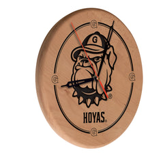 Georgetown Hoyas Engraved Wood Clock