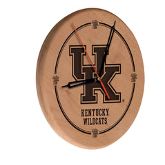 University of Kentucky Wildcats Engraved Wood Clock