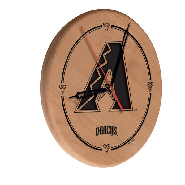 Arizona Diamondbacks Engraved Wood Clock | MLB Wood Clock