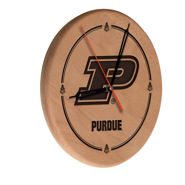 Purdue Boilermakers Engraved Wood Clock