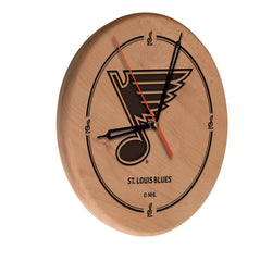 St. Louis Blues Engraved Wood Clock