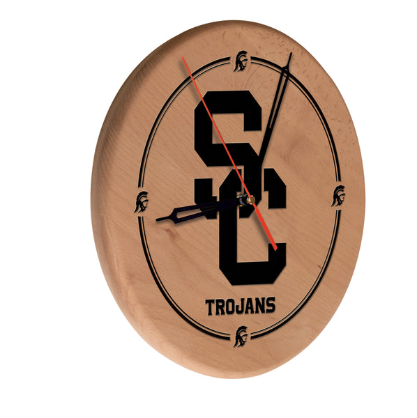 University of Southern California Trojans Engraved Wood Clock