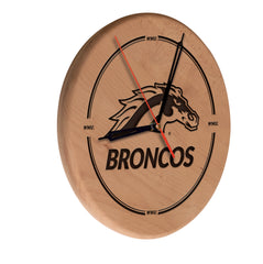 Western Michigan University Broncos Laser Engraved Wood Clock