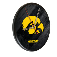 University of Iowa Hawkeyes Printed Wood Clock