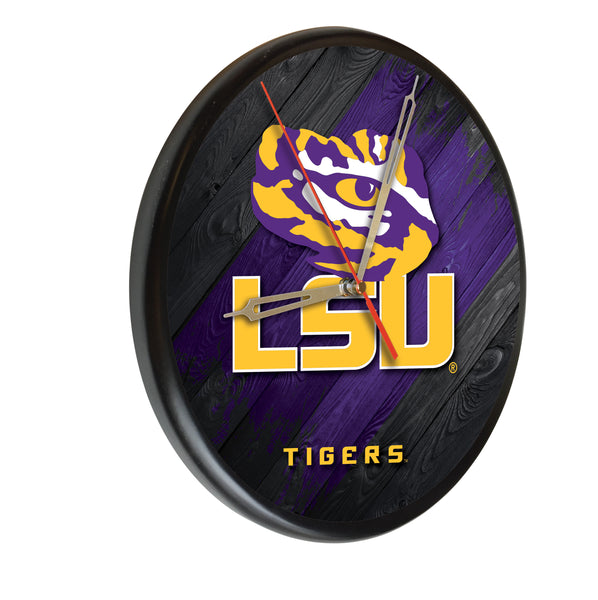 LSU Tigers Printed Wood Clock