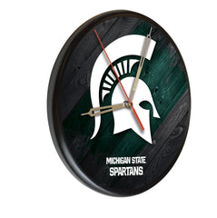 Michigan State Spartans Printed Wood Clock