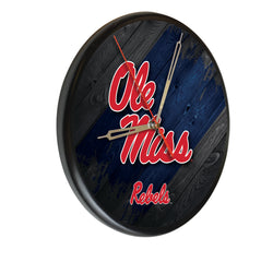 Ole Miss Rebels Printed Wood Clock