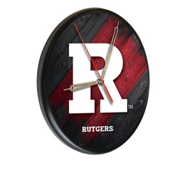 Rutgers Scarlet Knights Printed Wood Clock