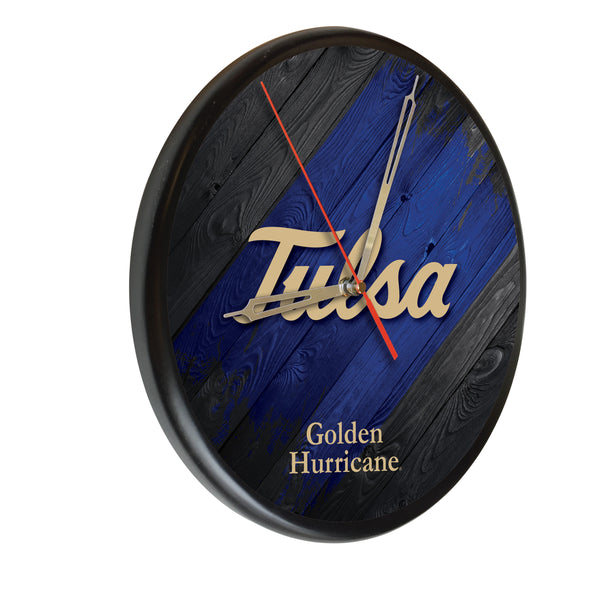 University of Tulsa Golden Hurricanes Printed Wood Clock