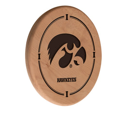 University of Iowa Hawkeyes Engraved Wood Clock