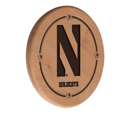 Northwestern Wildcats Engraved Wood Sign