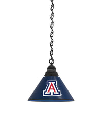University of Arizona Pool Table Pendant Light with a Black Finish