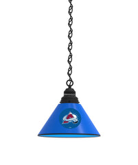 Colorado Avalanche Pool Table Pendant Light with a Black Finish