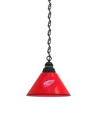 Detroit Red Wings Pool Table Pendant Light with a Black Finish