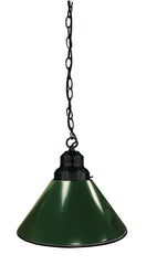 Non-Logo Green Pool Table Pendant Light with a Black Finish