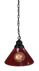 Indian Motorcycles Burgundy Pool Table Pendant Light with a Black Finish