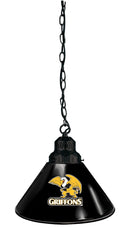 Missouri Western State Pool Table Pendant Light with a Black Finish