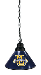 Marquette University Pool Table Pendant Light with a Black Finish
