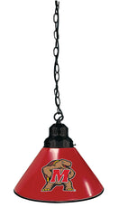 University of Maryland Pool Table Pendant Light with a Black Finish