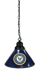 United States Navy Pool Table Pendant Light with a Black Finish