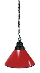 Non-Logo Red Pool Table Pendant Light with a Black Finish