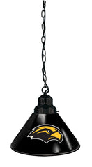 University of Southern Miss Pool Table Pendant Light with a Black Finish