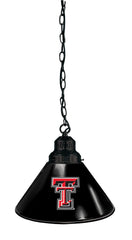 Texas Tech Pool Table Pendant Light with a Black Finish