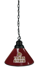 Texas State University Pool Table Pendant Light with a Black Finish