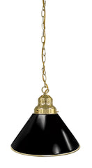 Non-Logo Black Pool Table Pendant Light with a Brass Finish
